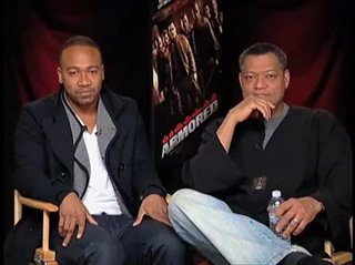 Columbus Short & Laurence Fishburne (Armored) - Interview