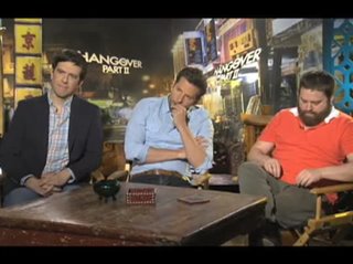 Ed Helms, Bradley Cooper & Zach Galifianakis (The Hangover Part II)