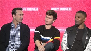 Jon Hamm, Ansel Elgort & Jamie Foxx Interview - Baby Driver