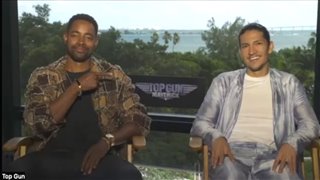 'Top Gun: Maverick' stars Jay Ellis and Danny Ramirez on working with Tom Cruise - Interview